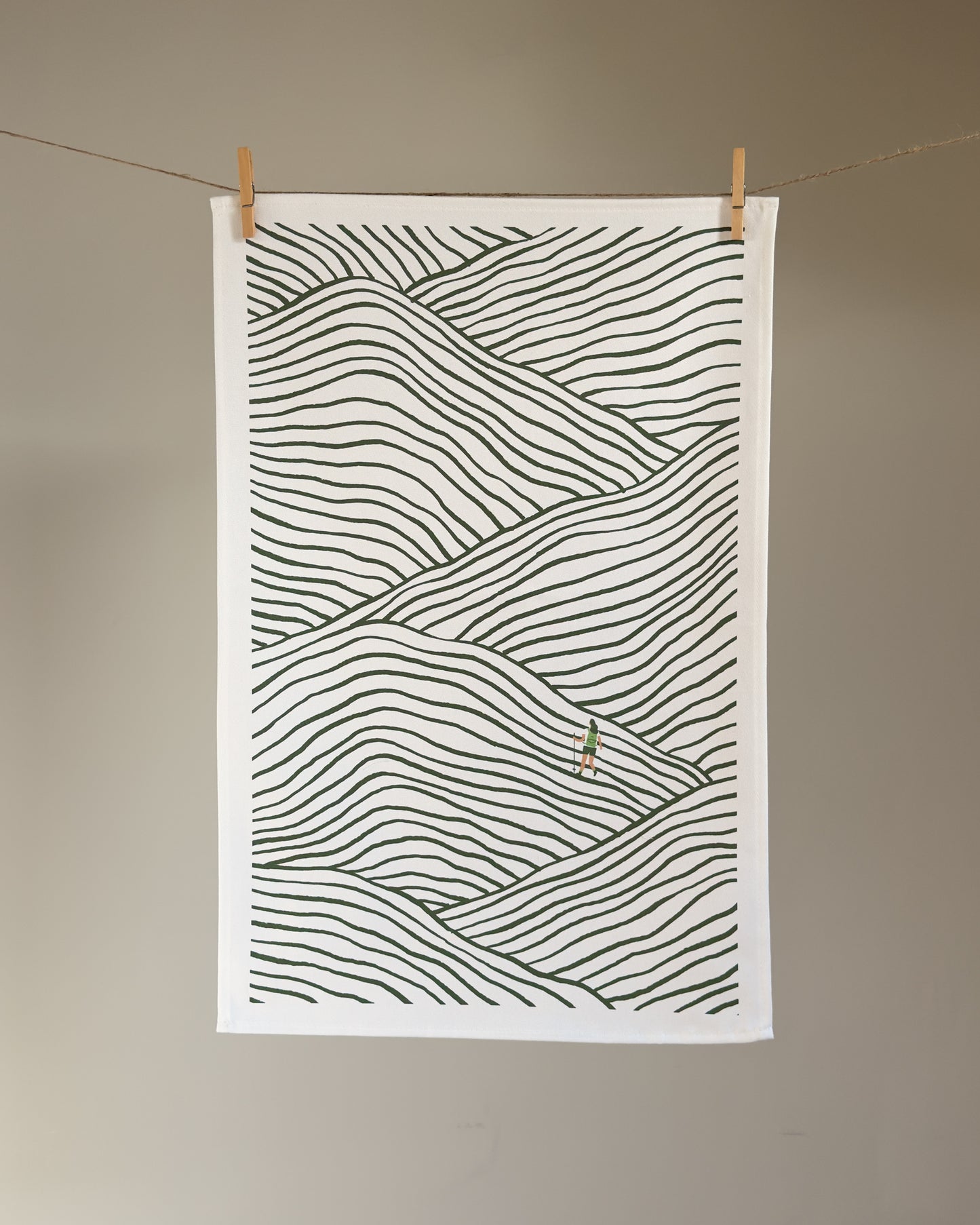 Walking Pattern Tea Towel