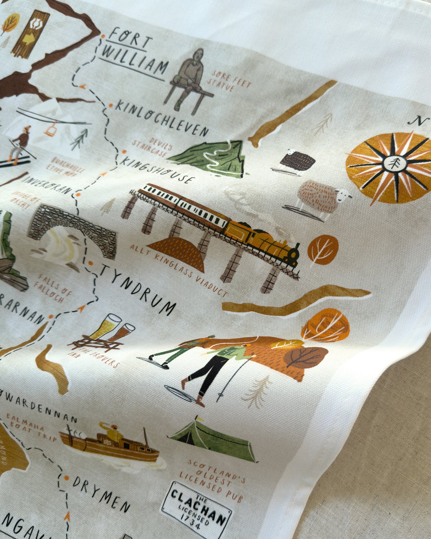 West Highland Way Tea Towel