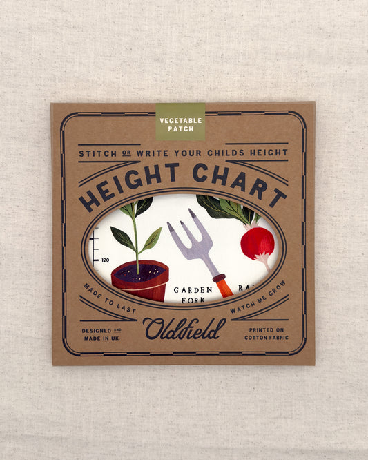 Vegetable Patch Children's Fabric Height Chart
