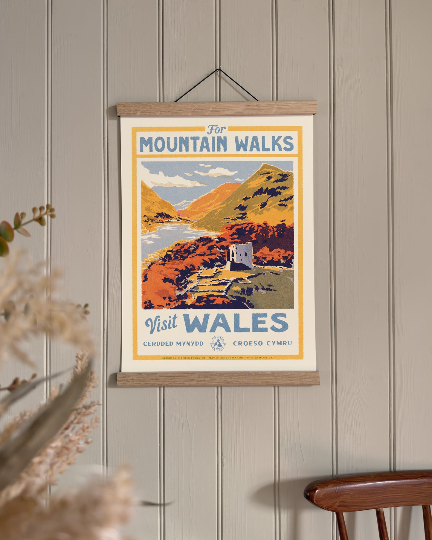 Vintage Visit The Welsh Mountains Print