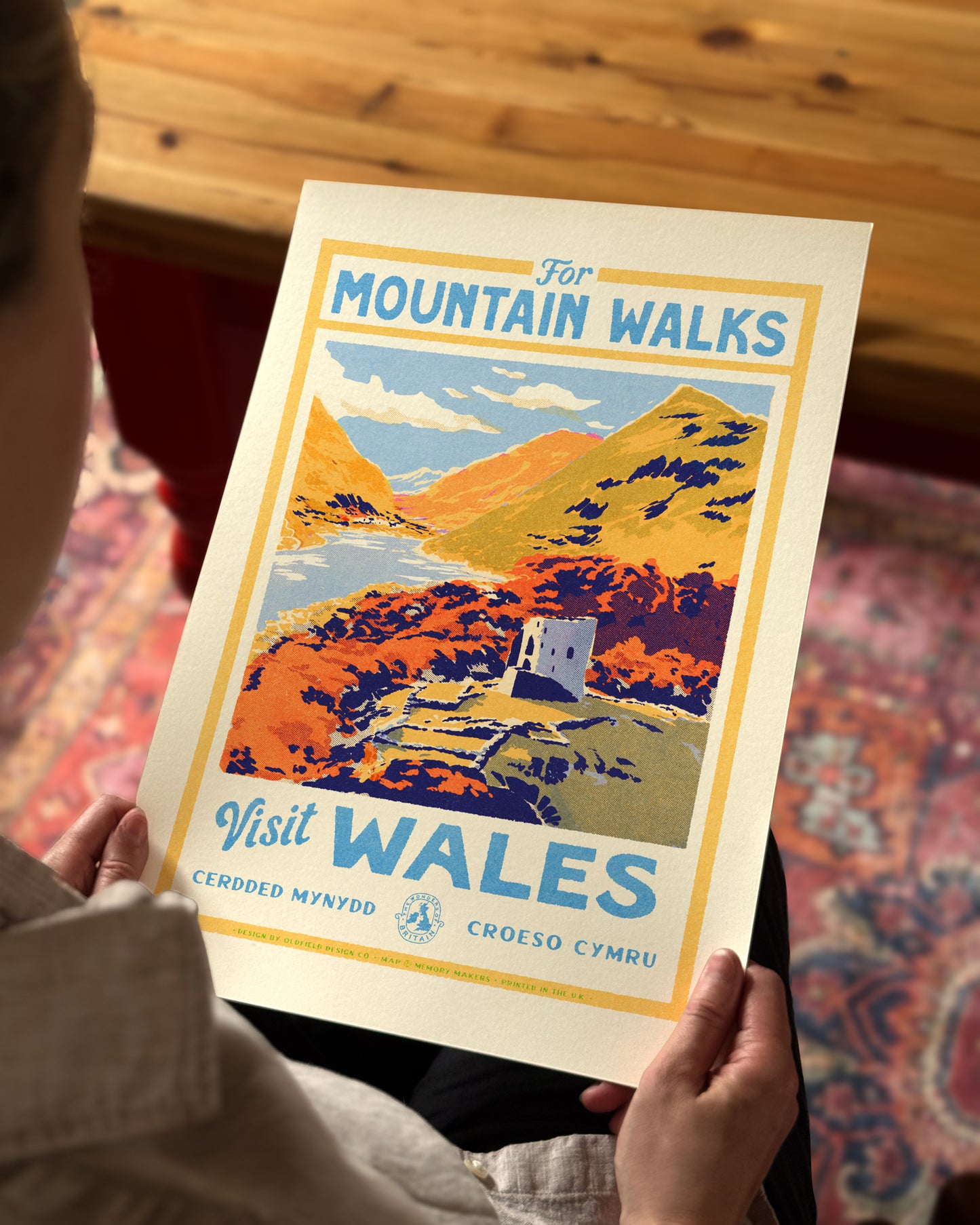 Vintage Visit The Welsh Mountains Print