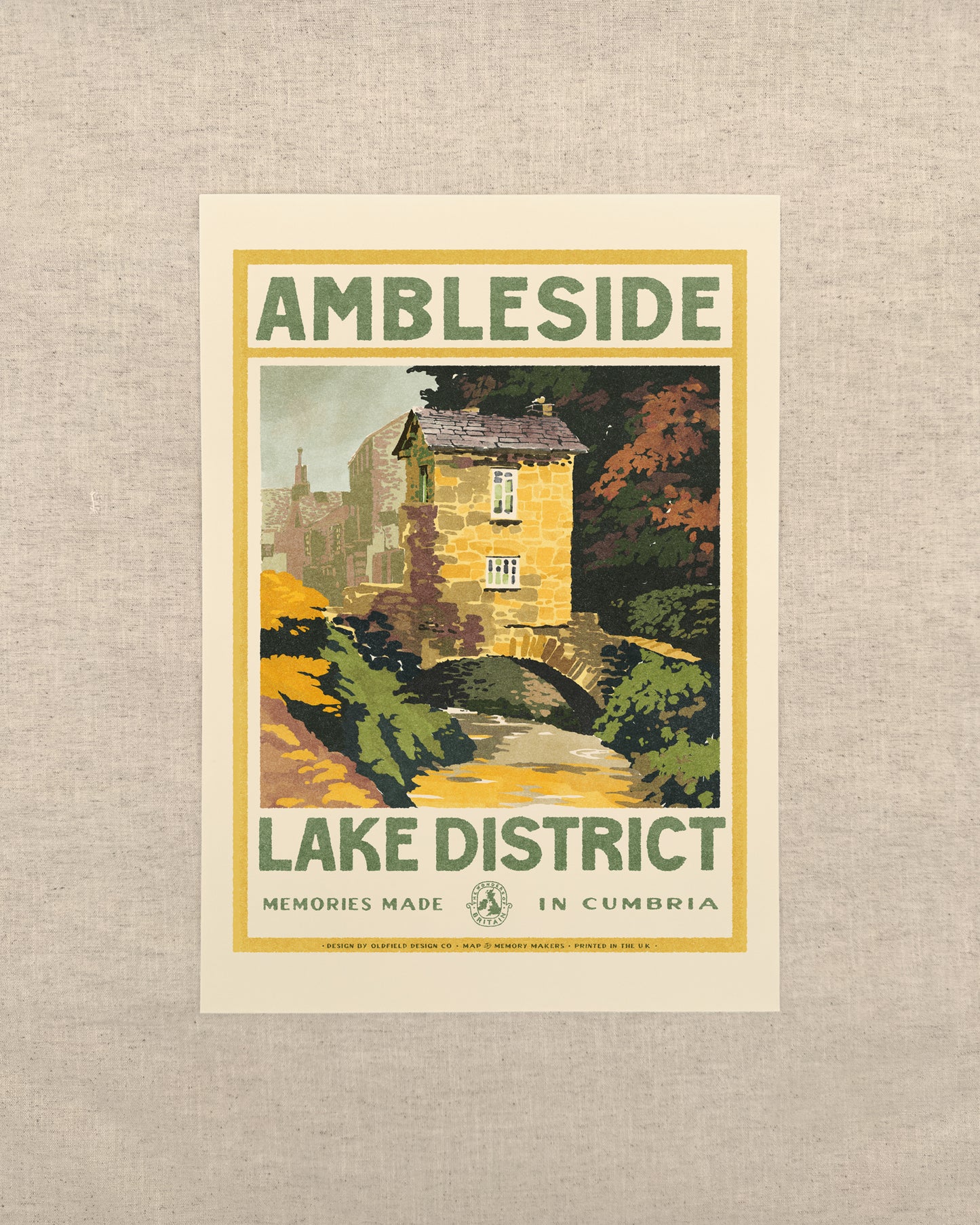 Vintage Visit Ambleside Print
