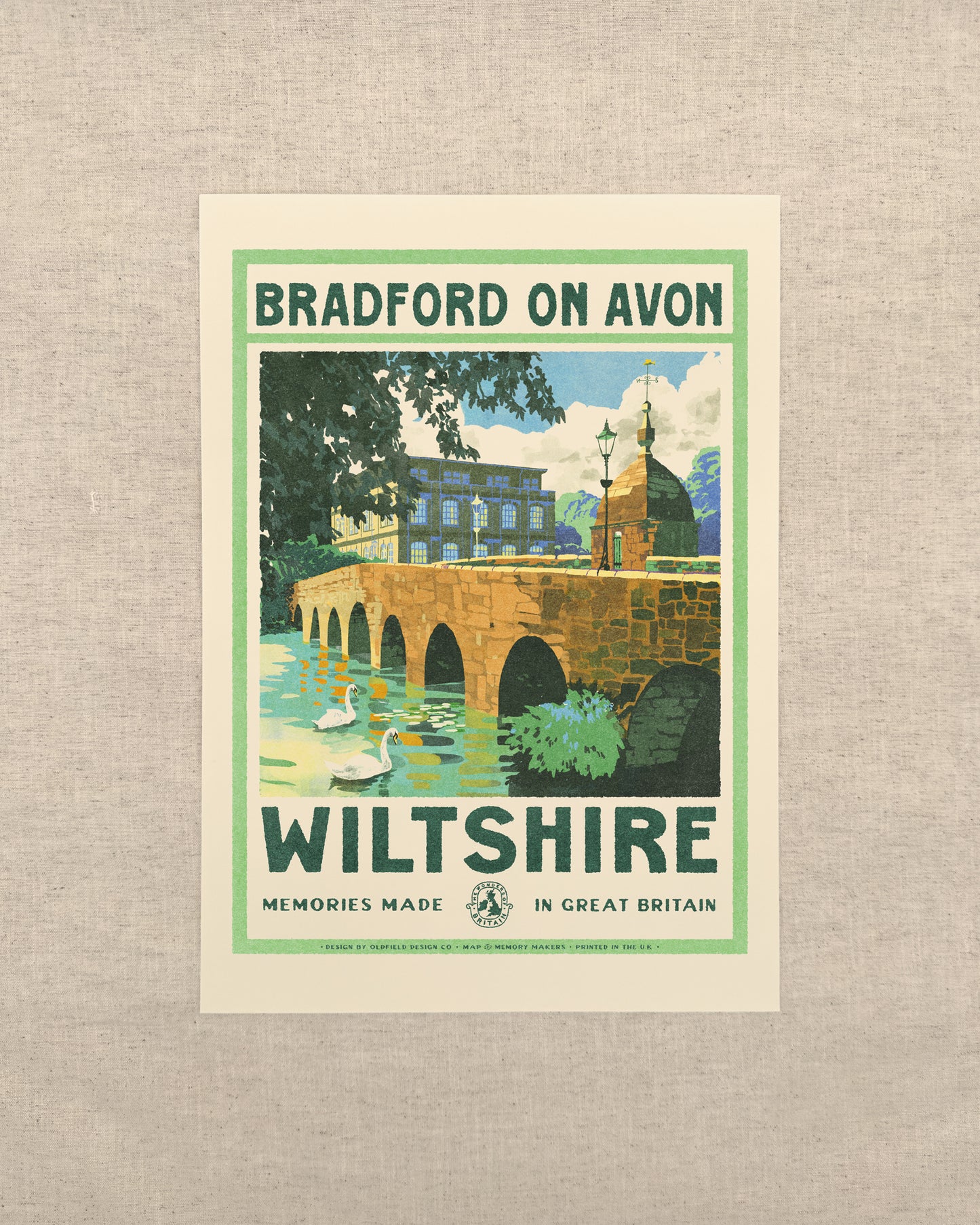 Vintage Visit Bradford on Avon Print