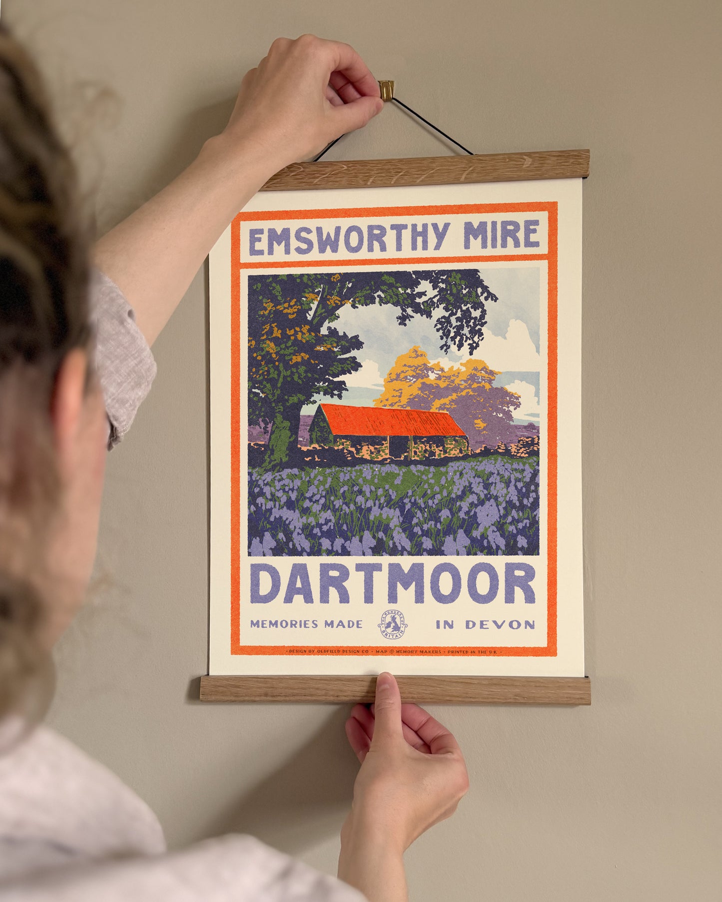 Vintage Visit Dartmoor Emsworthy Mire Print