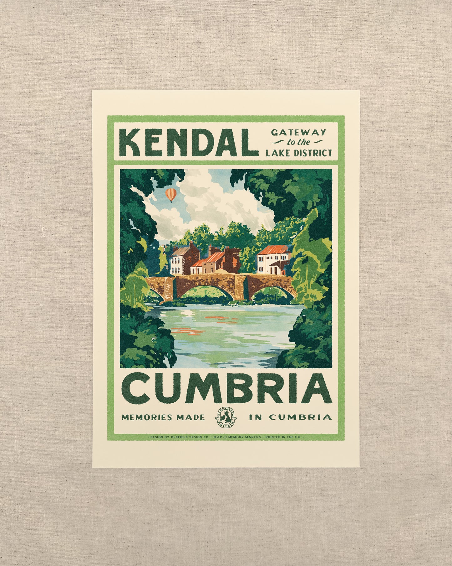Vintage Visit Kendal Print