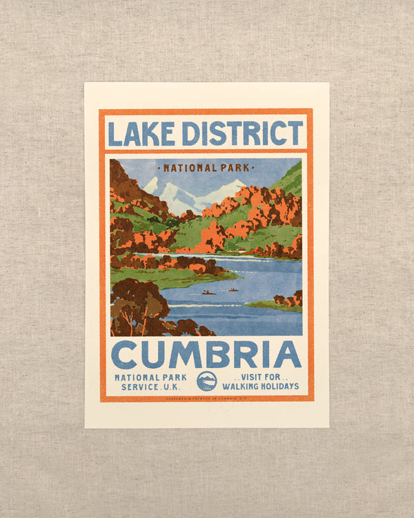 Visit the Lake District Retro A3 Print