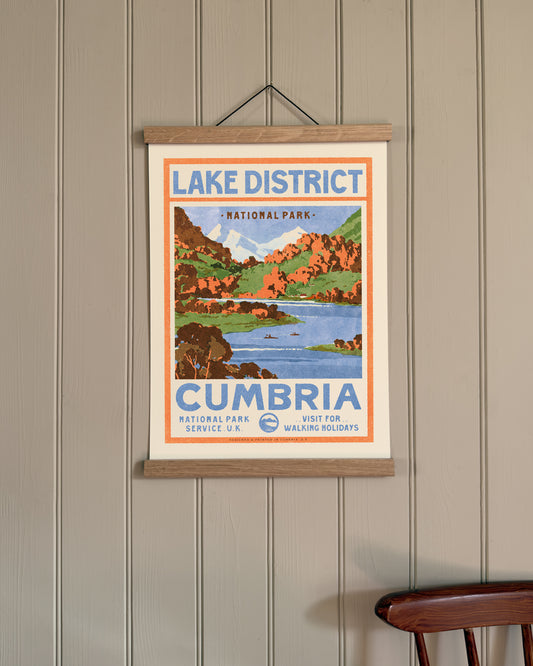 Visit the Lake District Retro A3 Print
