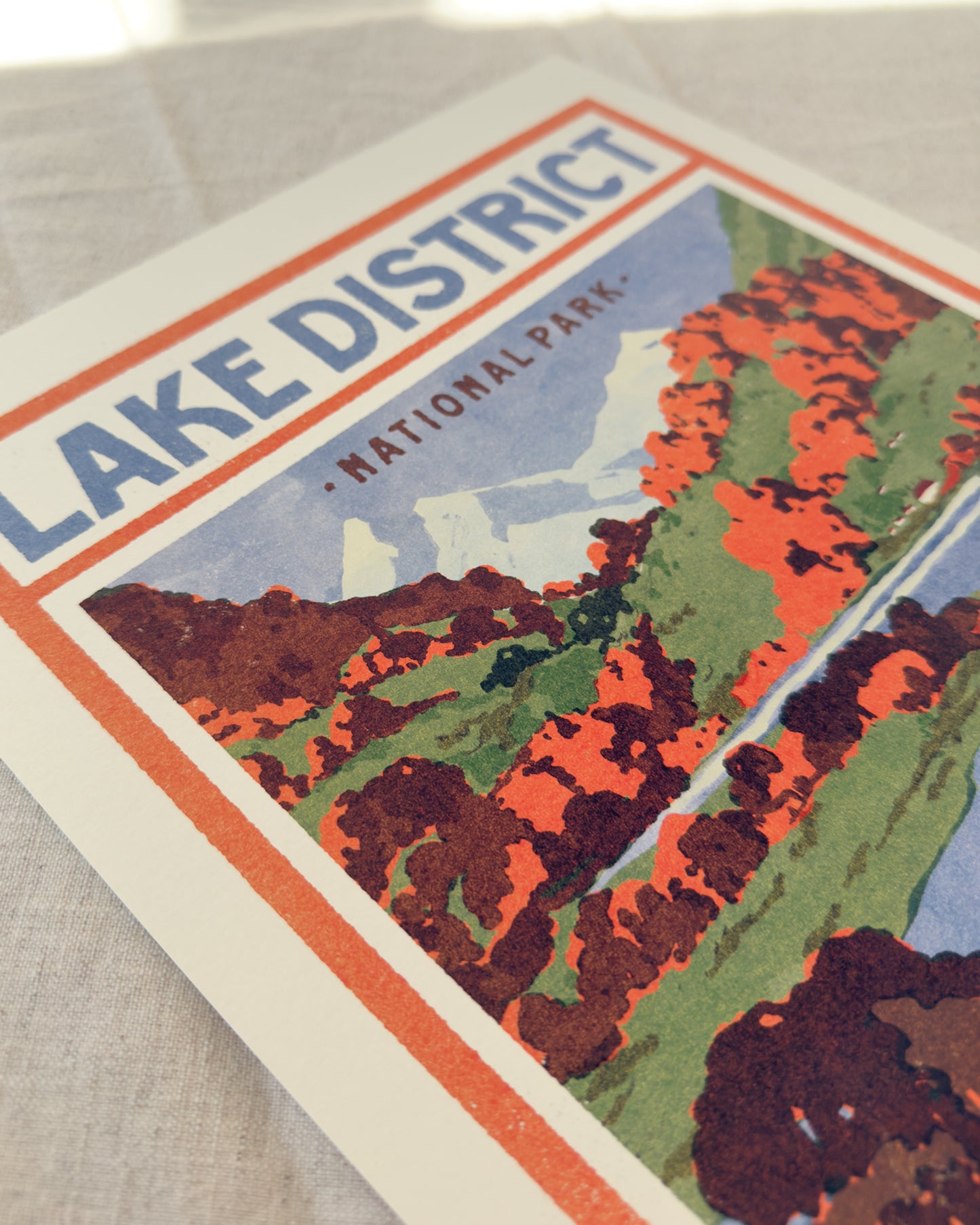 Visit the Lake District Retro A3 Print