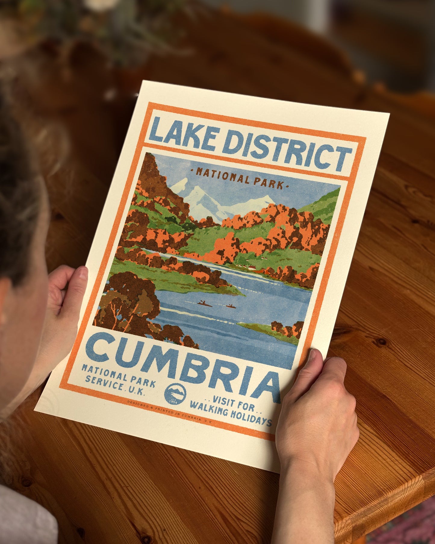 Visit the Lake District Retro A3 Print