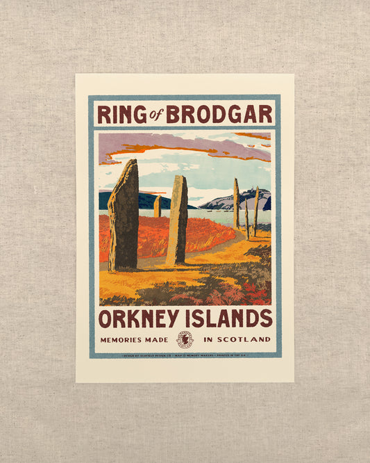 Visit Orkney Retro A3 Print
