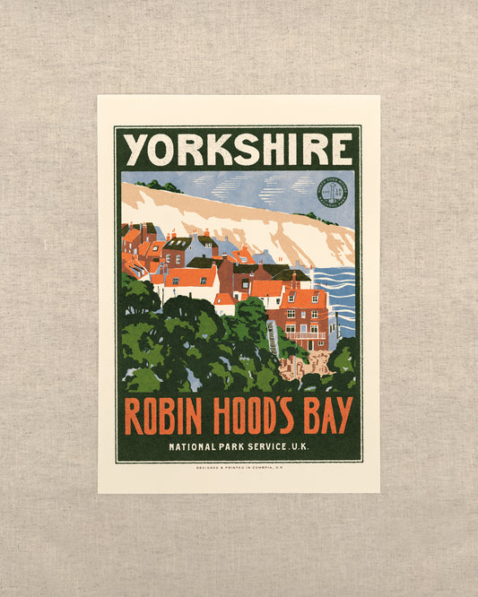 Visit Robin Hood's Bay Retro A3 Print