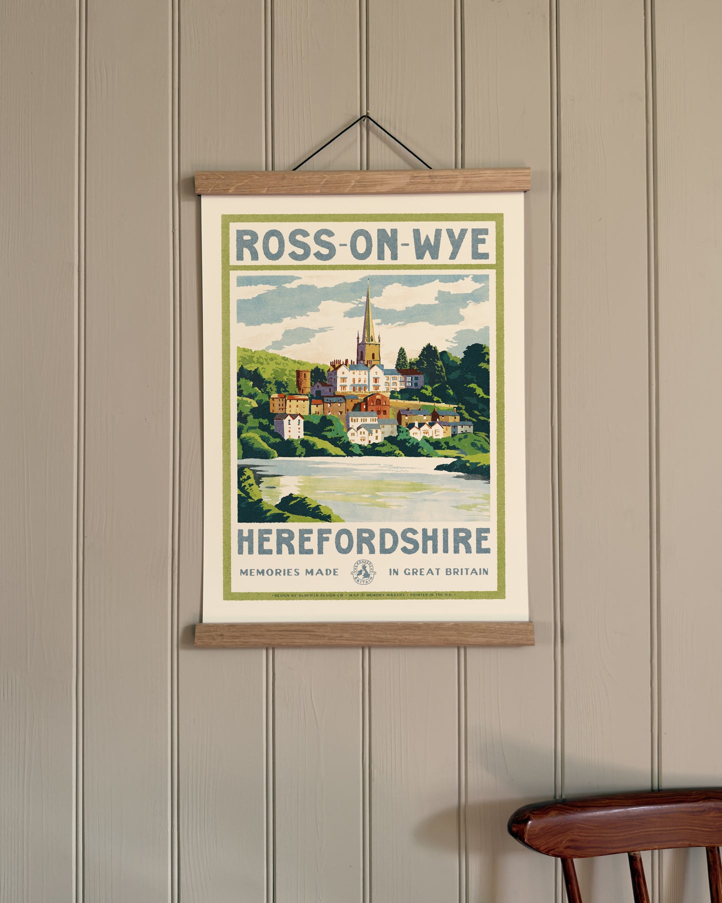 Vintage Visit Ross On Wye Print