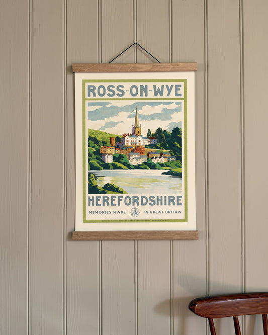 Vintage Visit Ross On Wye Print