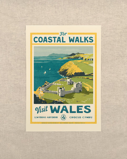 Vintage Visit The Welsh Coast Print