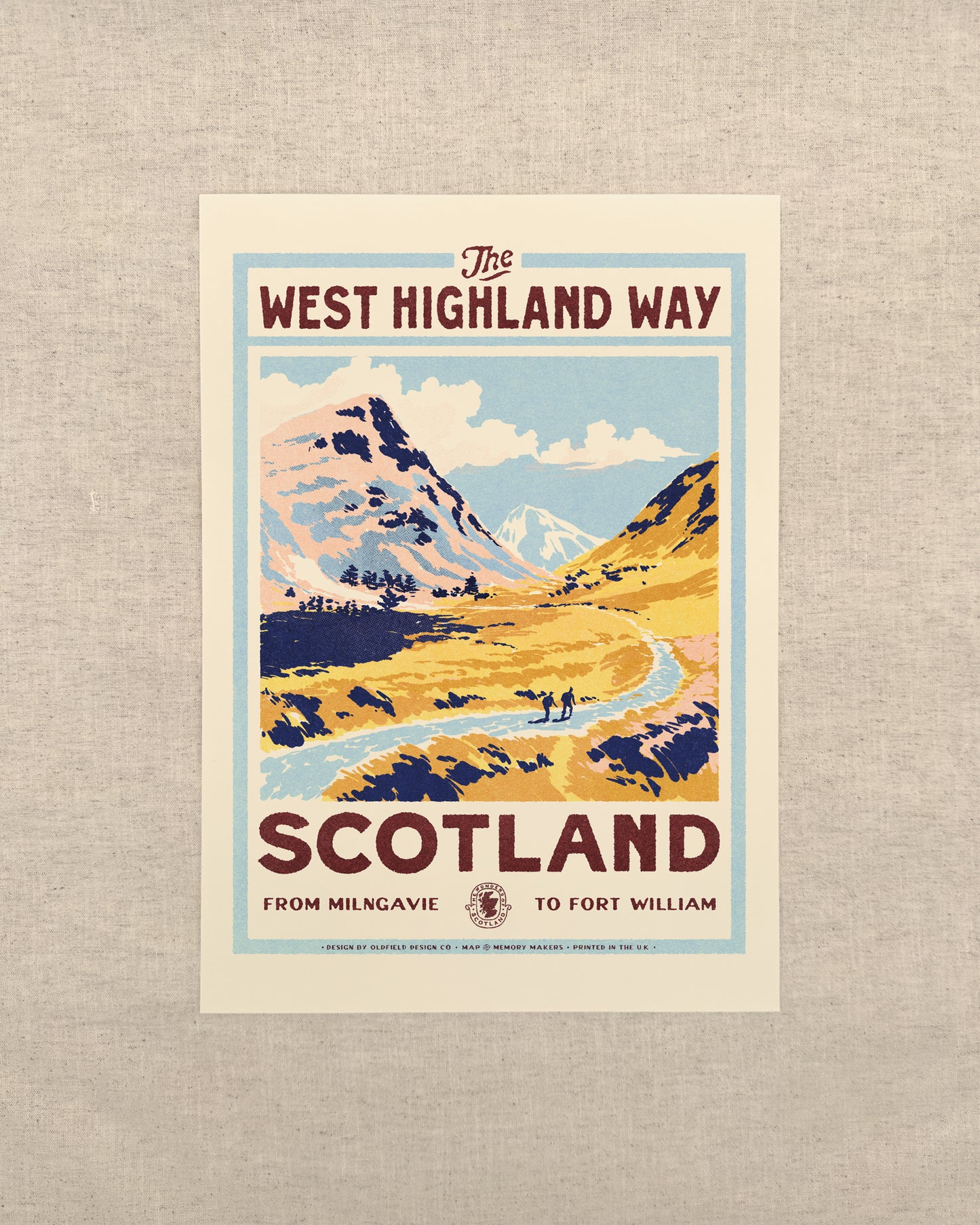 Vintage Visit The West Highland Way Print
