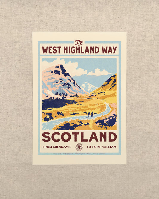 Vintage Visit The West Highland Way Print