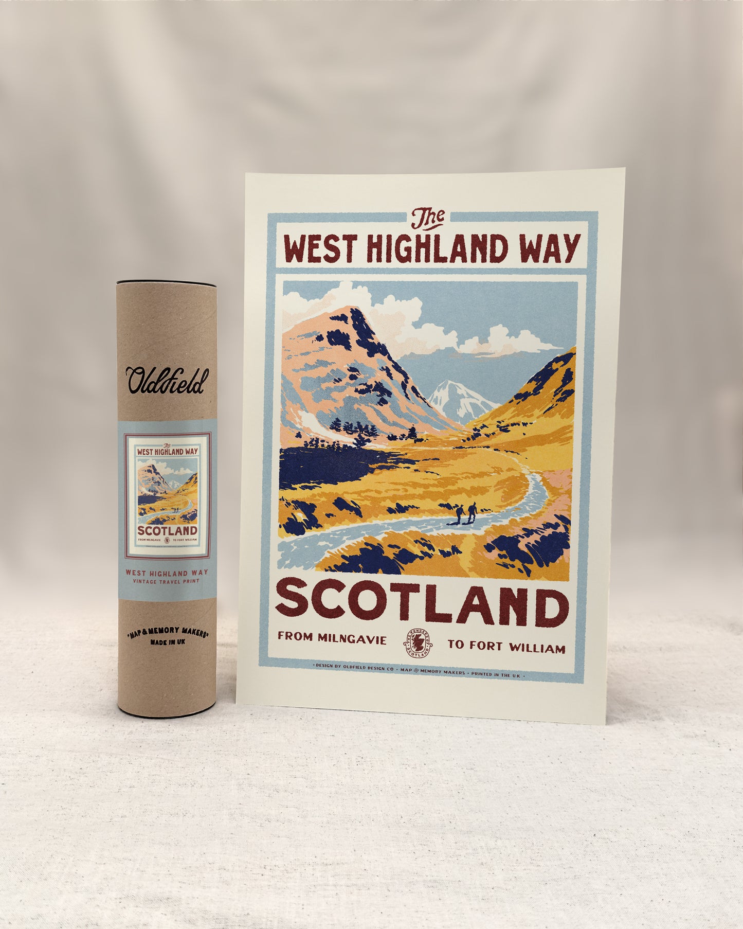 Vintage Visit The West Highland Way Print