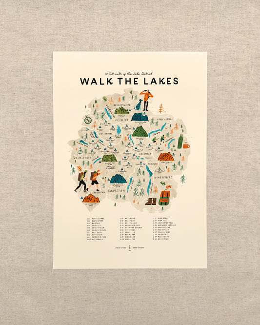 Walk the Lakes A3 Map Checklist