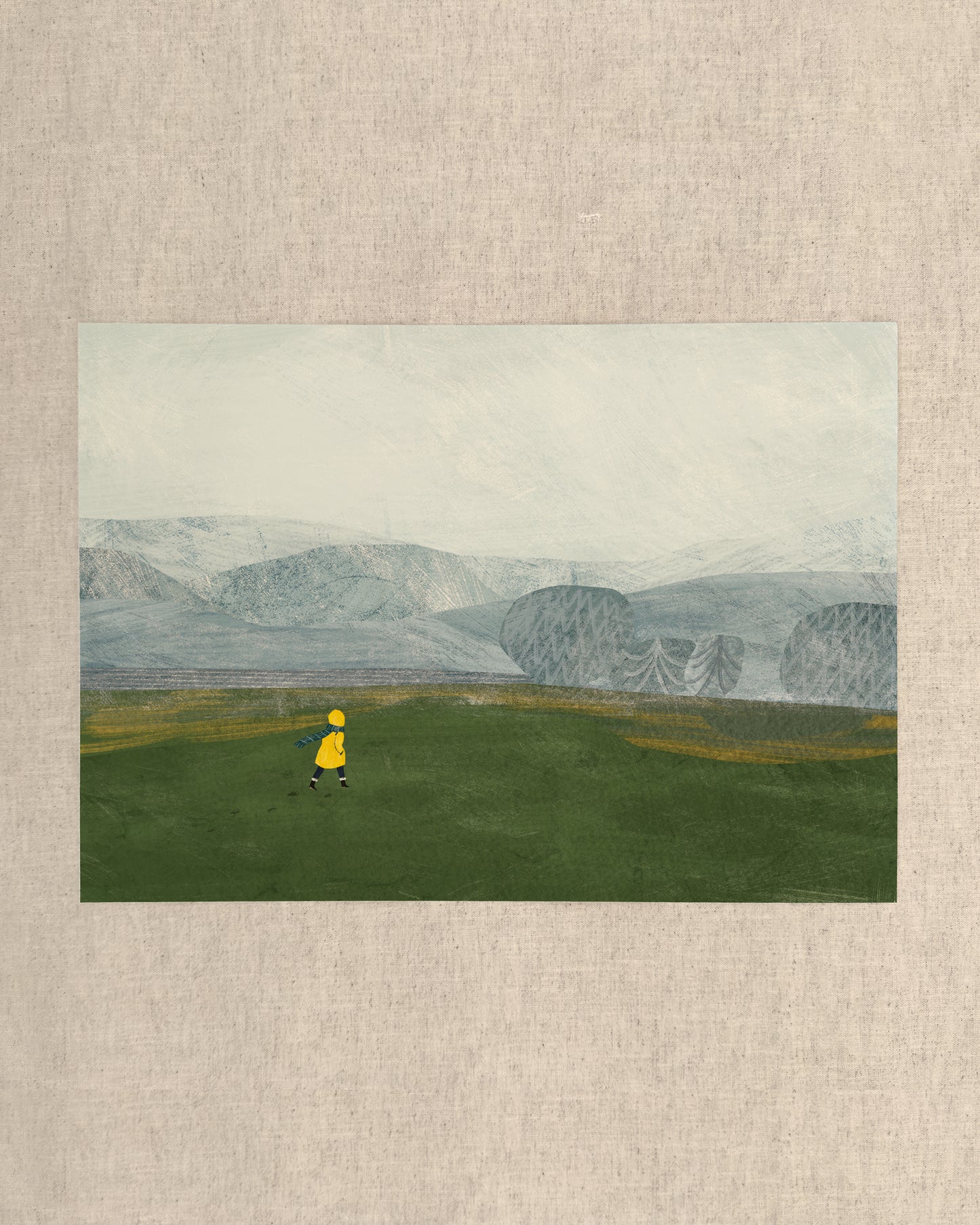 Winter Walk A3 Art Print