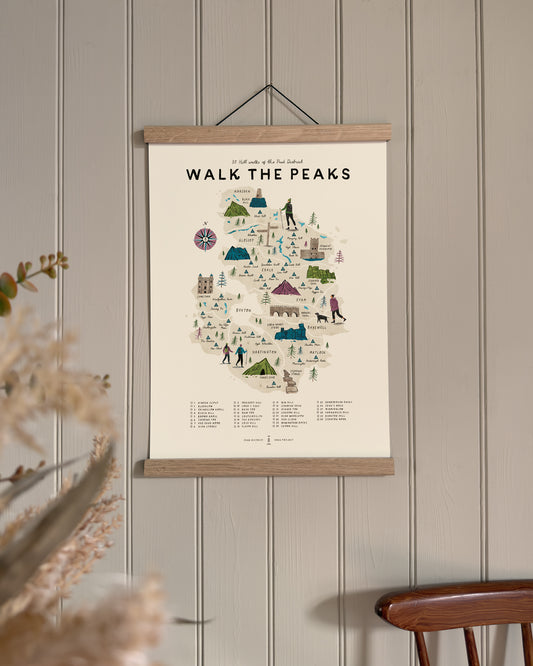 Walk the Peak District A3 Map Checklist