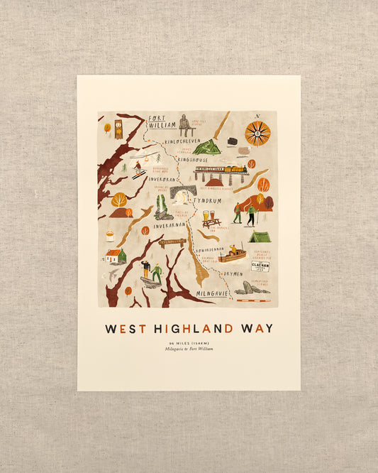 West Highland Way A3 Route Map
