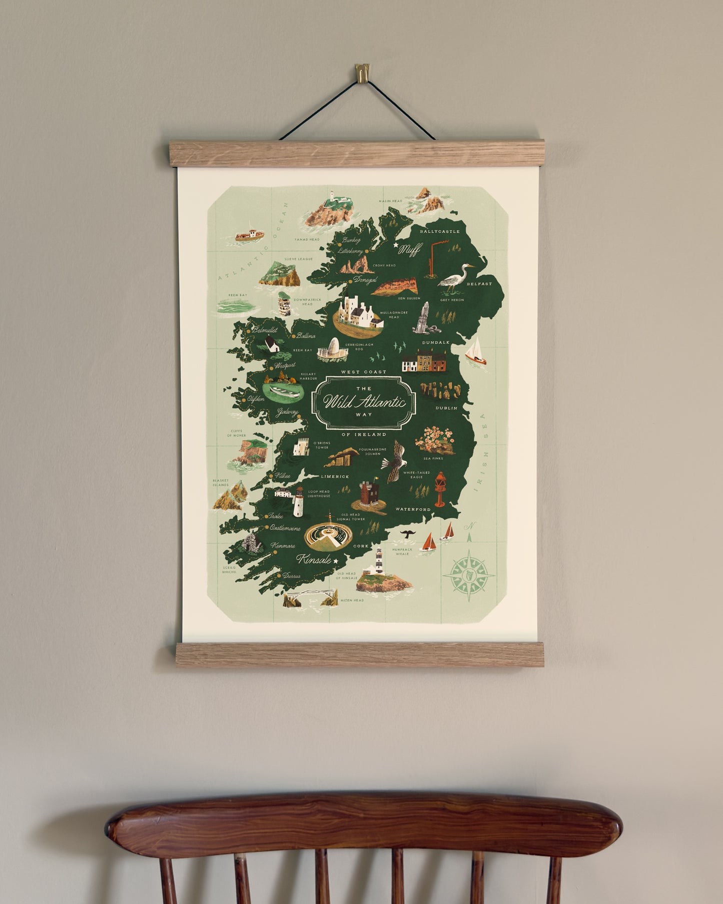 The Wild Atlantic Way A3 Map Print