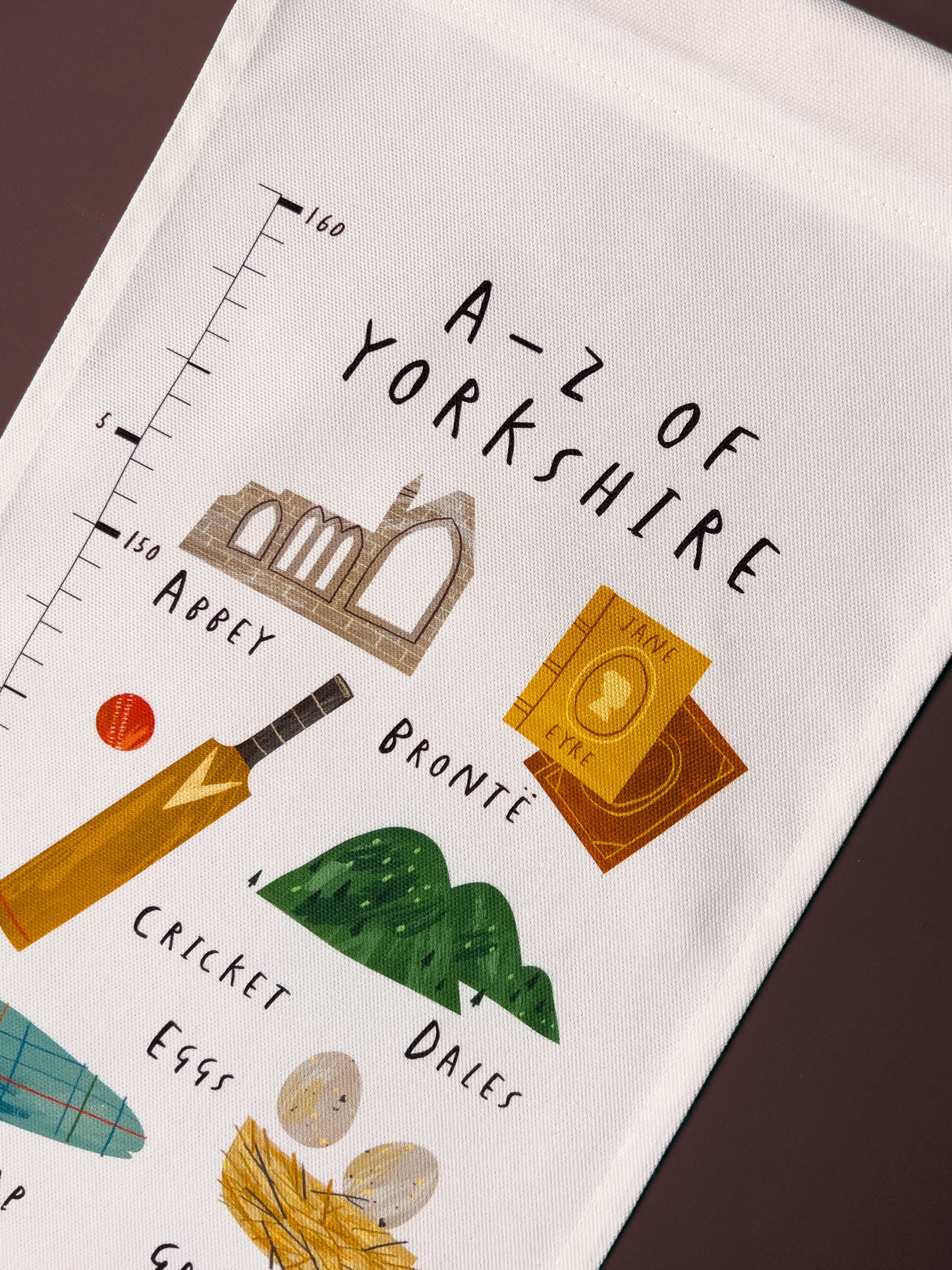 Yorkshire A-Z Children's Fabric Height Chart