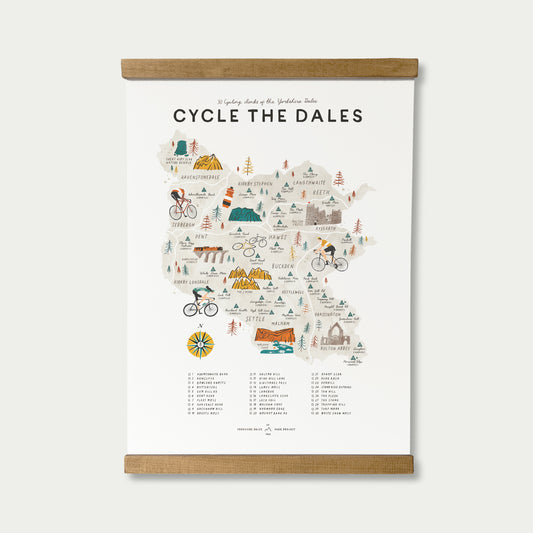 Cycle the Dales A3 Map Checklist