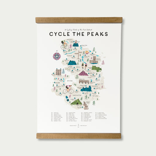 Cycle the Peak District A3 Map Checklist