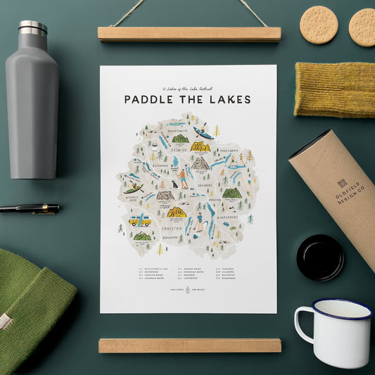 Paddle the Lakes A3 Map Checklist