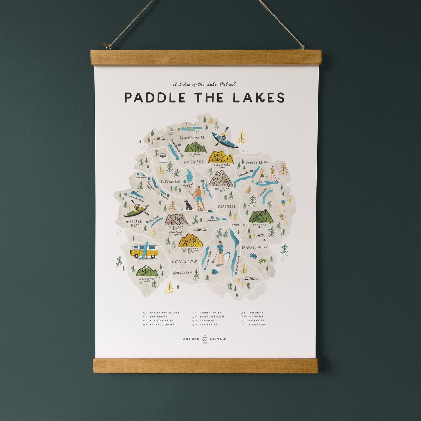 Paddle the Lakes A3 Map Checklist