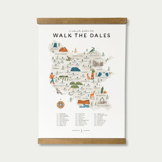 Walk the Dales A3 Map Checklist