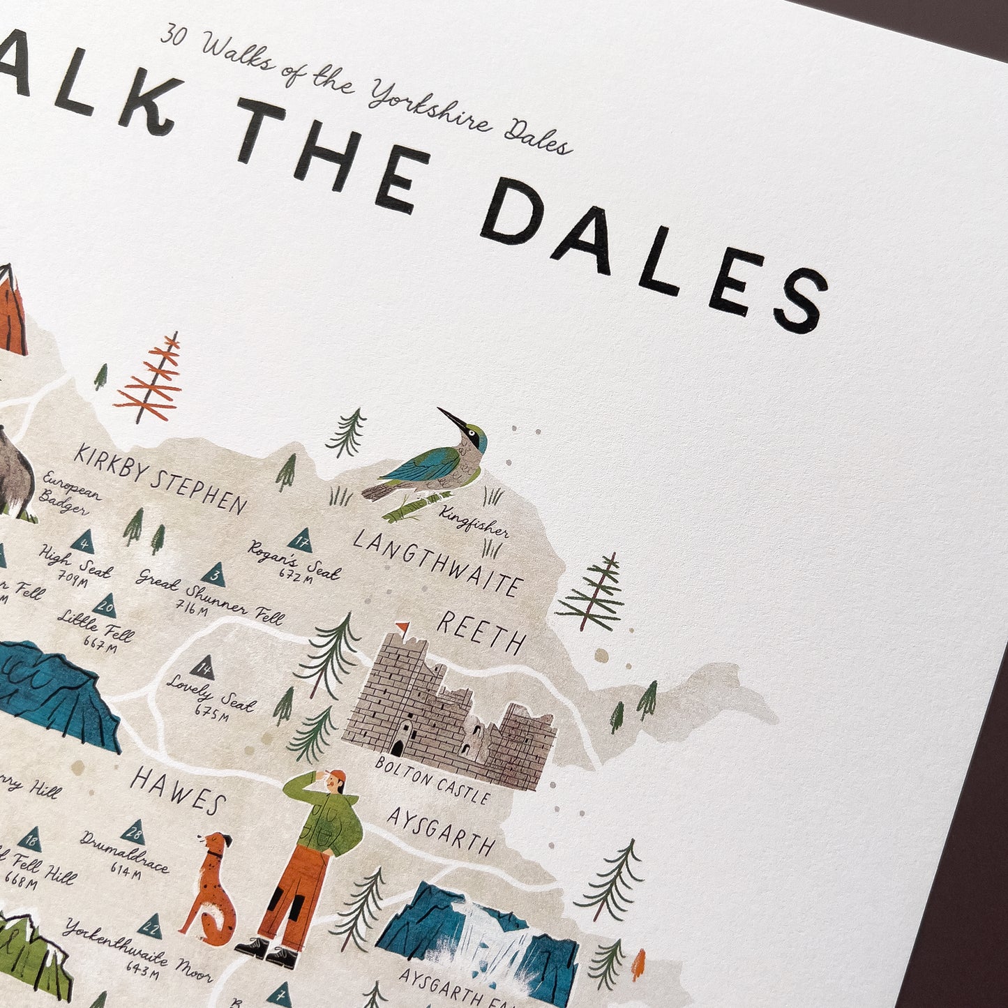 Walk the Dales A3 Map Checklist