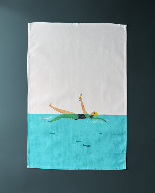 Swim & Fizz Tea Towel