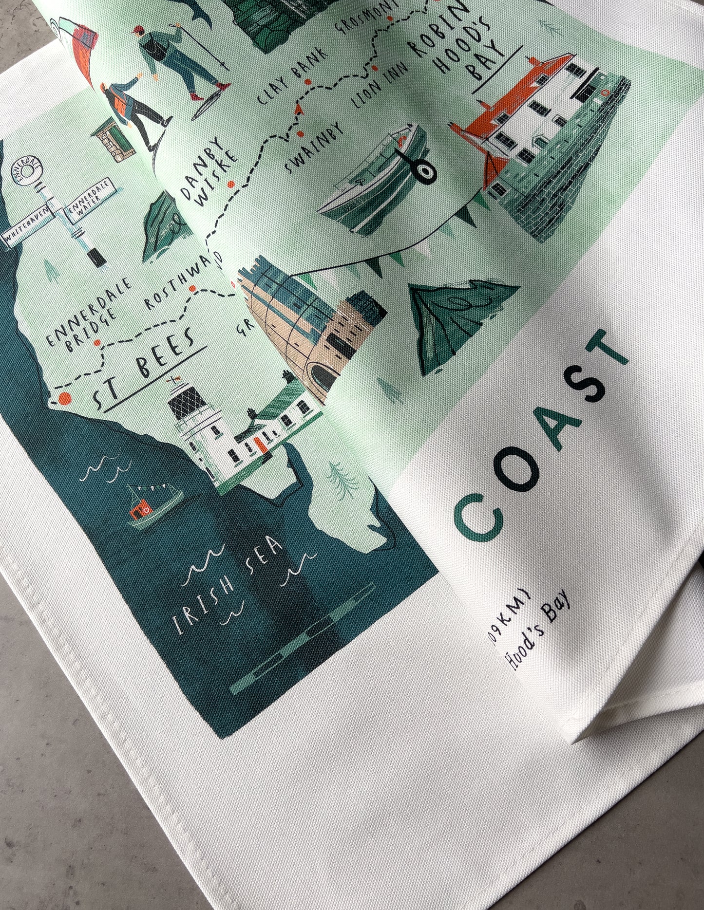 Coast to Coast Tea Towel