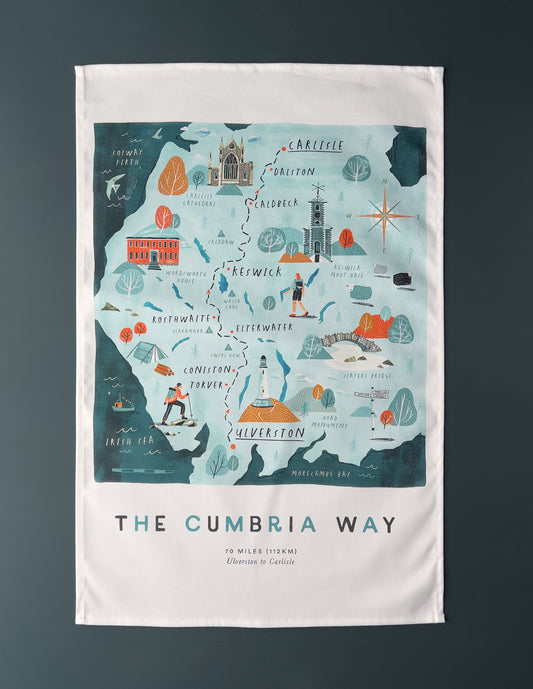 Cumbria Way Tea Towel