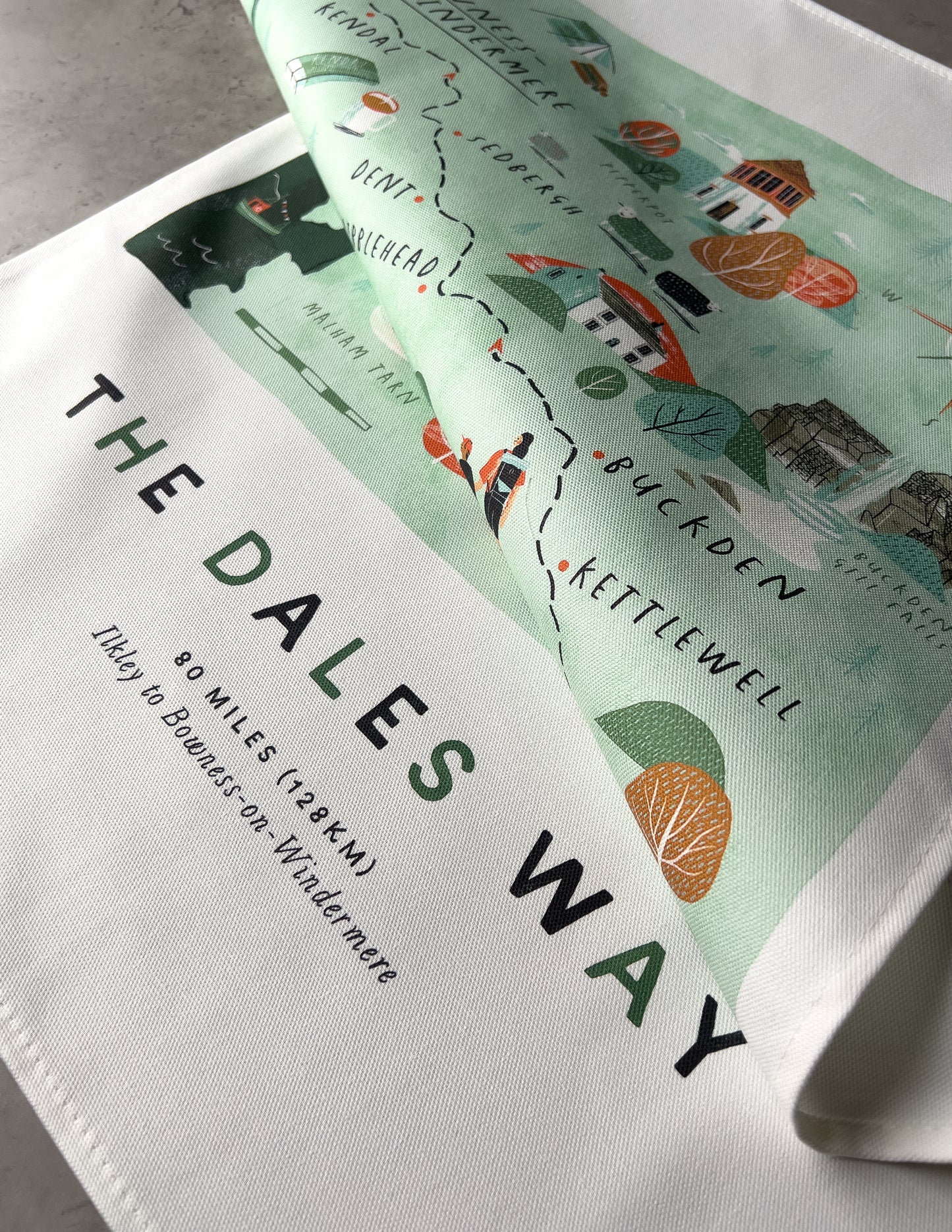Dales Way Tea Towel
