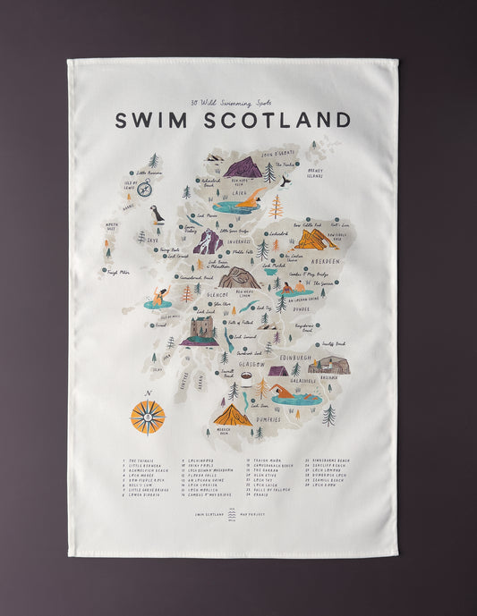 Swim Scotland Tea Towel