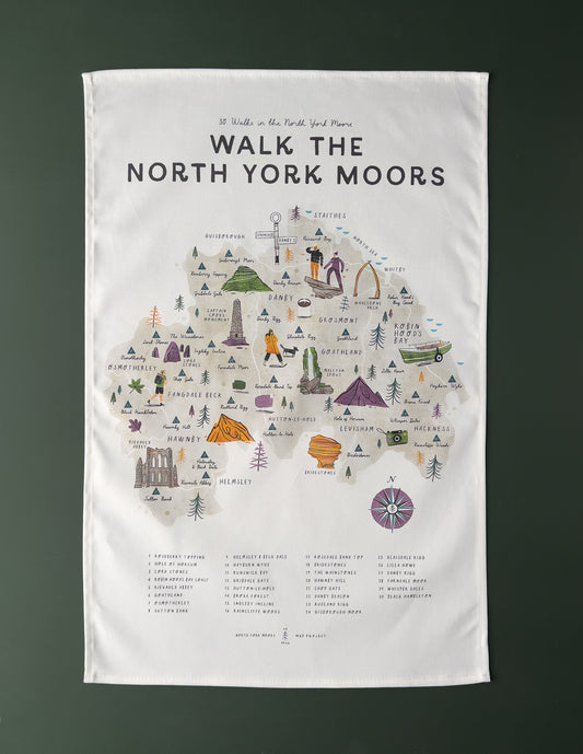 Walk the North York Moors Tea Towel