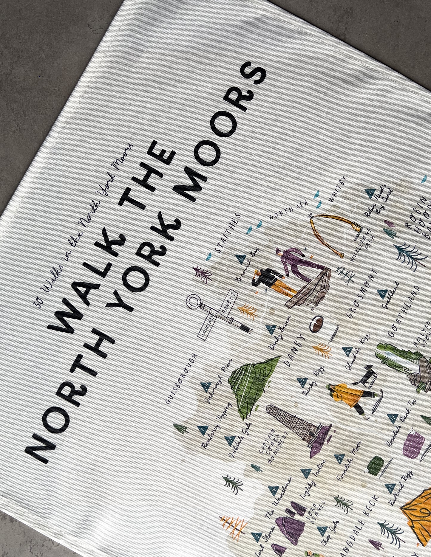 Walk the North York Moors Tea Towel